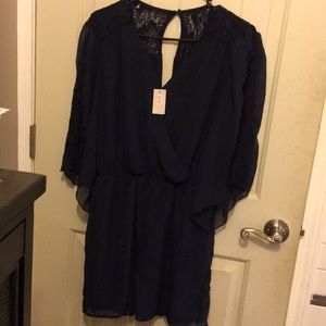 Navy kimono romper